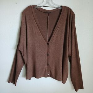 Lane Bryant Brown Cardigan Sweater Size 18/20